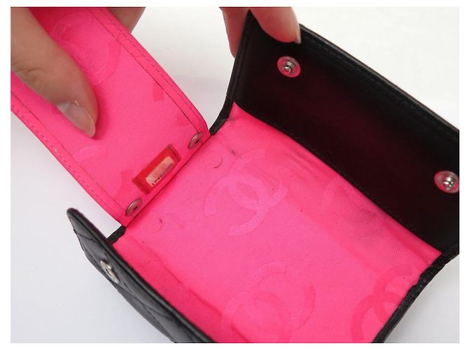 CHANEL MULTICLES CAMBON MATELASSE BLACK LEATHER KEY RING - view 7