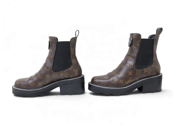 BOTINES LOUIS VUITTON BEAUBOURG MONOGRAM 40 NUEVOS - vista 2