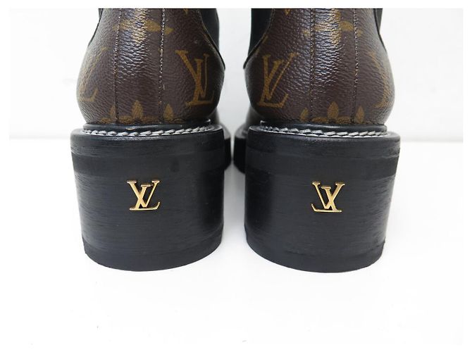 BOTINES LOUIS VUITTON BEAUBOURG MONOGRAM 40 NUEVOS - vista 5