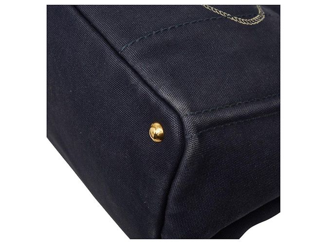 Borsa Prada Canapa blu in tela - vista 4
