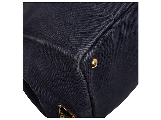 Borsa Prada Canapa blu in tela - vista 5