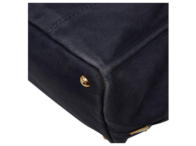 Borsa Prada Canapa blu in tela - vista 6
