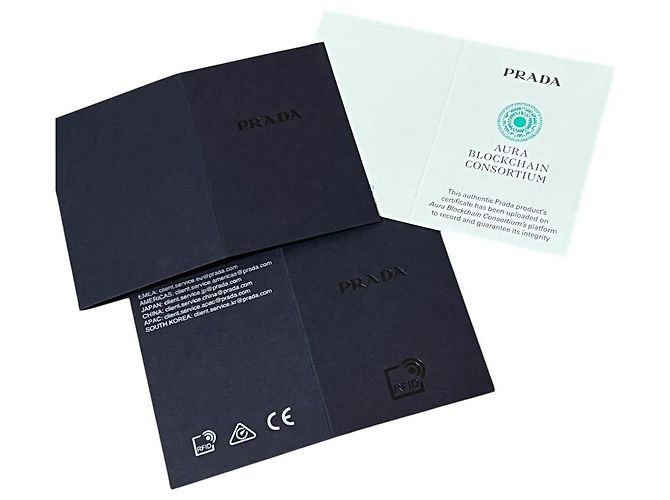 Portachiavi ciondolo Prada Robot in pelle e metallo - vista 8