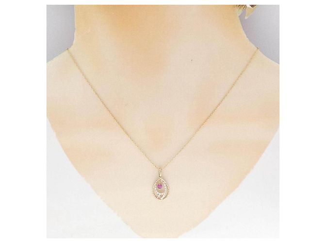 Autre Marque Collana Au750 Rubini e Diamanti - vista 6
