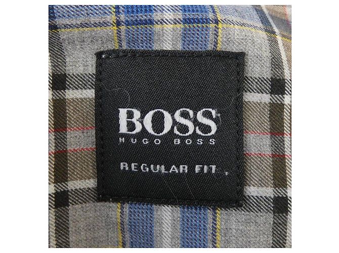 Camisa Hugo Boss Boss Cotton Shirt Gris Azul - vista 4