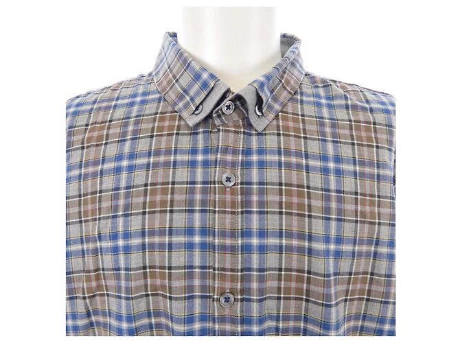 Camisa Hugo Boss Boss Cotton Shirt Gris Azul - vista 5