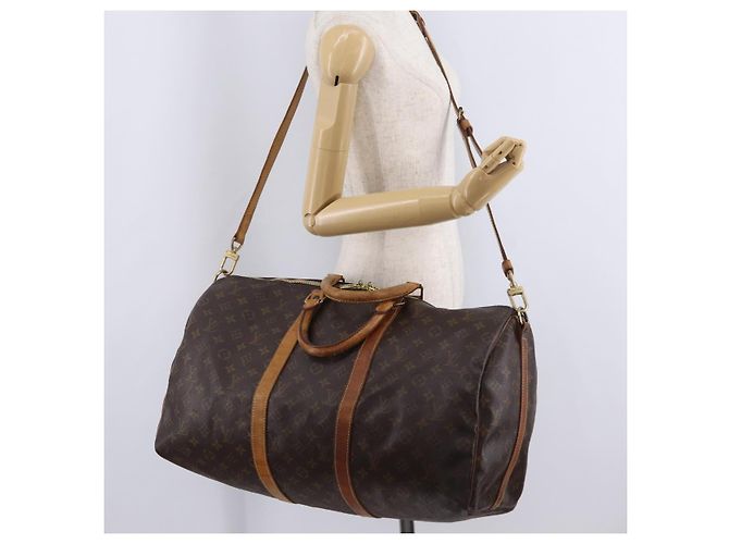 LOUIS VUITTON Monogram Keepall Bandouliere 50 Boston Bag M41416 LV - vista 34