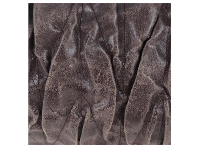 Miu Miu Hand Bag Leather 2way Gray Silver - vista 2