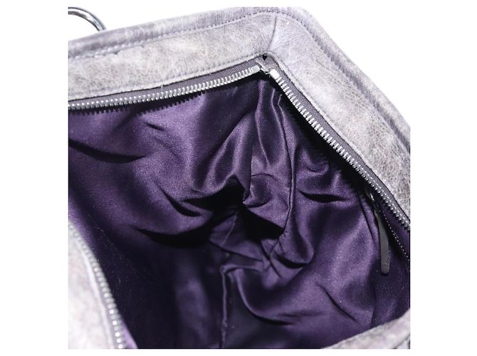 Miu Miu Hand Bag Leather 2way Gray Silver - vista 25