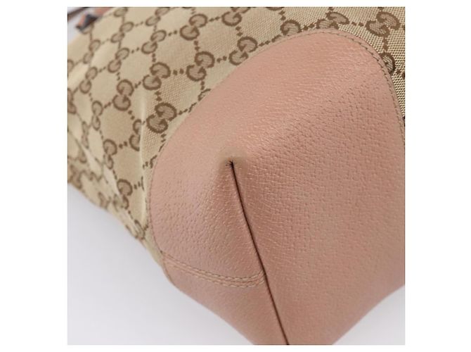 GUCCI GG Canvas Hand Bag 2way Beige Gold 353120 - vista 13