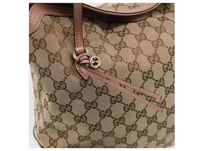 GUCCI GG Canvas Hand Bag 2way Beige Gold 353120 - vista 16
