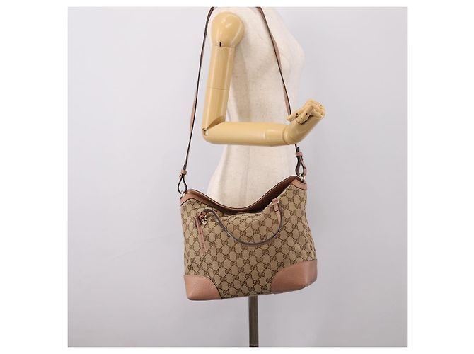 GUCCI GG Canvas Hand Bag 2way Beige Gold 353120 - vista 24