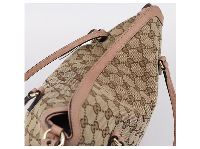 GUCCI GG Canvas Hand Bag 2way Beige Gold 353120 - vista 6