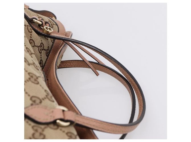 GUCCI GG Canvas Hand Bag 2way Beige Gold 353120 - vista 8