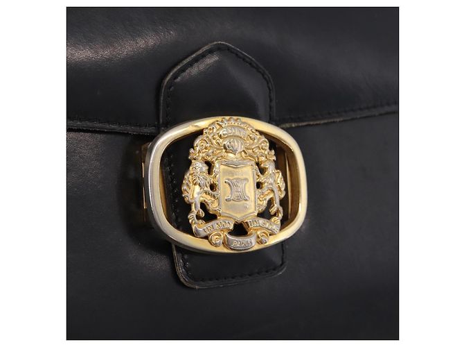 Céline CELINE Shoulder Bag Leather Black Gold - vista 20