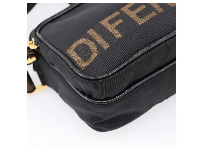 FENDI Shoulder Bag Canvas Black Gold - vista 15