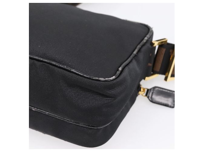 FENDI Shoulder Bag Canvas Black Gold - vista 16