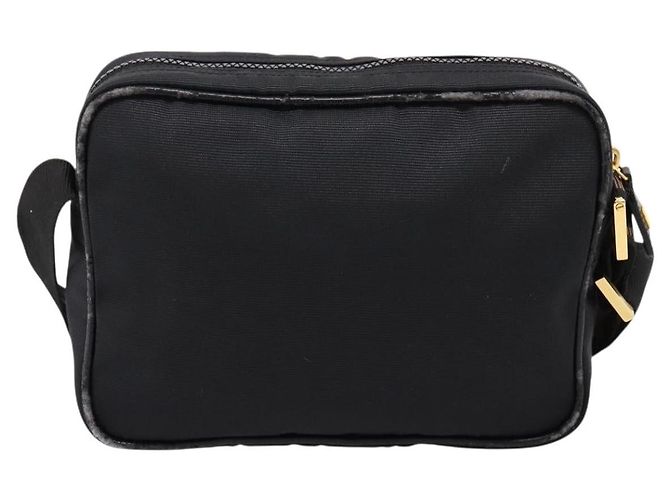 FENDI Shoulder Bag Canvas Black Gold - vista 2