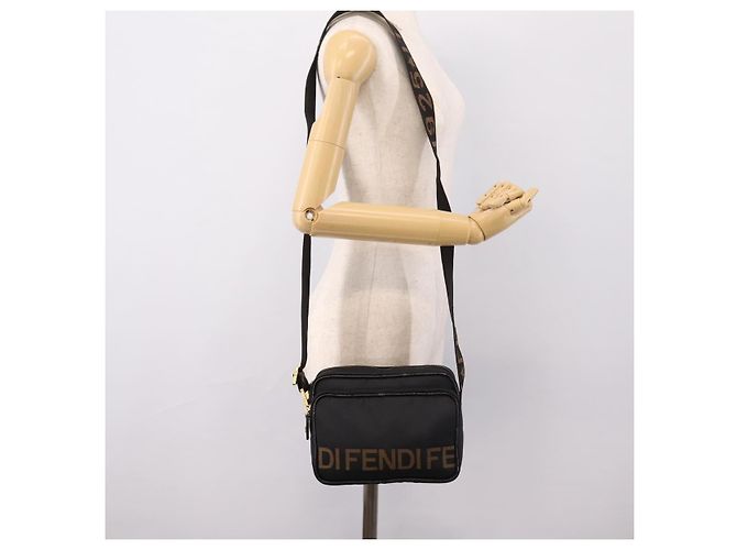 FENDI Shoulder Bag Canvas Black Gold - vista 22