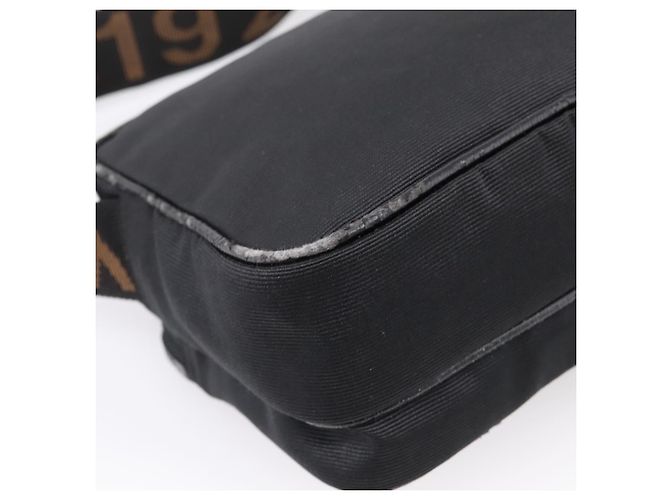 FENDI Shoulder Bag Canvas Black Gold - vista 9