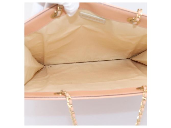 CHANEL Chain Tote Bag Canvas Pink Gold CC - vista 11