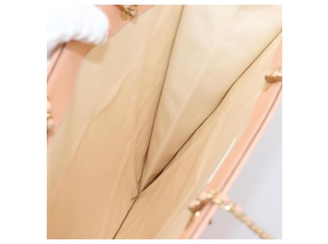 CHANEL Chain Tote Bag Canvas Pink Gold CC - vista 12