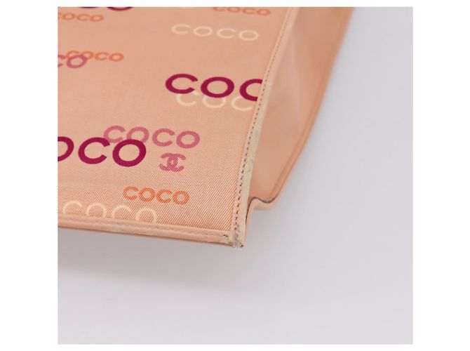 CHANEL Chain Tote Bag Canvas Pink Gold CC - vista 15