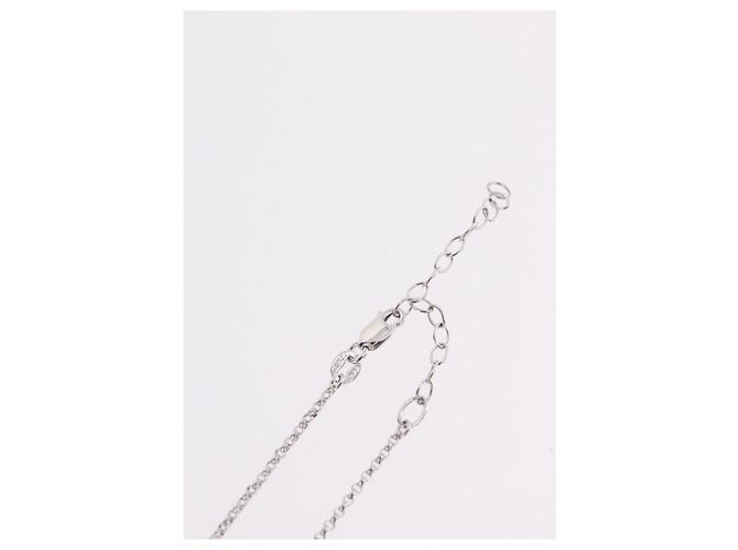 CHANEL Camelia Necklace metal Silver CC - vista 10