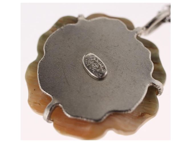 CHANEL Camelia Necklace metal Silver CC - vista 12