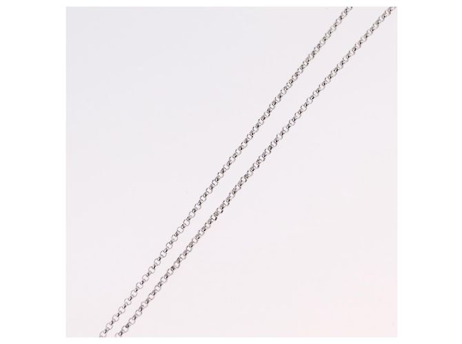 CHANEL Camelia Necklace metal Silver CC - vista 13