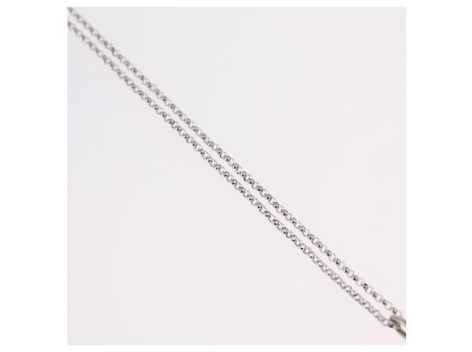 CHANEL Camelia Necklace metal Silver CC - vista 4