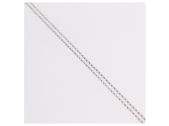 CHANEL Camelia Necklace metal Silver CC - vista 5