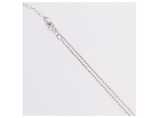 CHANEL Camelia Necklace metal Silver CC - vista 6