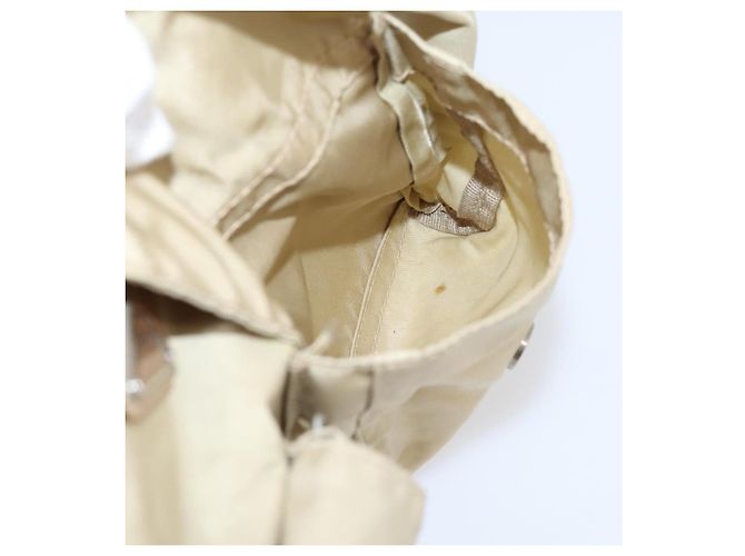 PRADA Tote Bag Nylon Beige Silver - vista 10