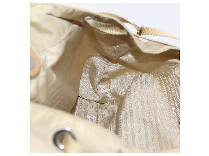 PRADA Tote Bag Nylon Beige Silver - vista 22