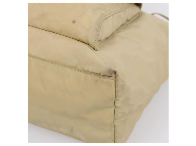 PRADA Tote Bag Nylon Beige Silver - vista 8