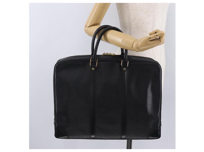 LOUIS VUITTON Epi Porte Documents Voyage Bag Black M40321 LV - vista 24