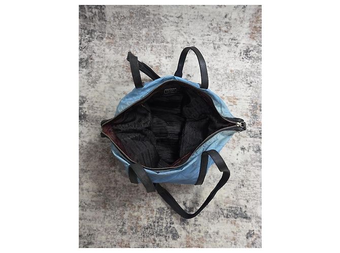 Bolsa Prada Nylon Acolchoado Azul Celeste - vista 11