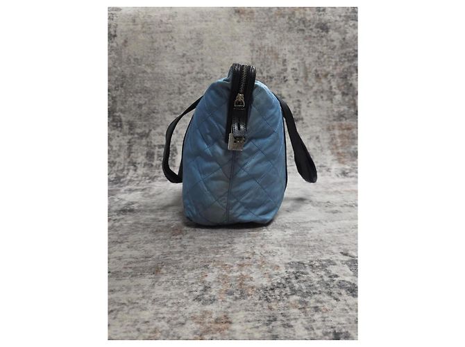 Bolsa Prada Nylon Acolchoado Azul Celeste - vista 5