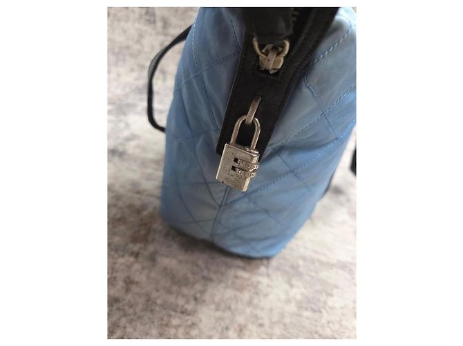 Bolsa Prada Nylon Acolchoado Azul Celeste - vista 6