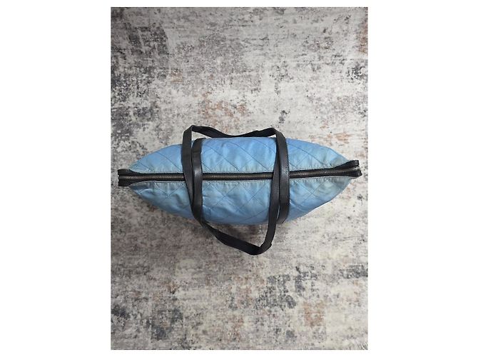 Bolsa Prada Nylon Acolchoado Azul Celeste - vista 7