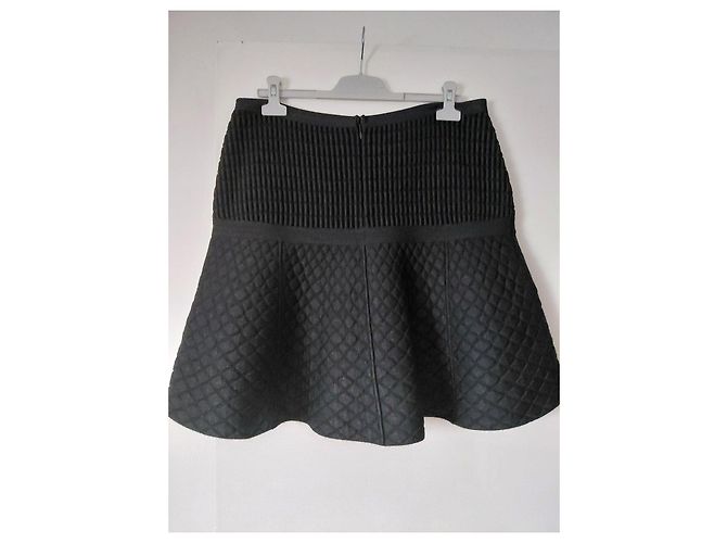 Chanel Saia Skater Acolchoada Preta - vista 3