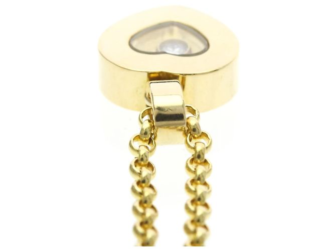 Chopard Happy Diamonds Herzanhänger aus 18K Gelbgold mit 1 schwebendem Diamanten - Ansicht 7