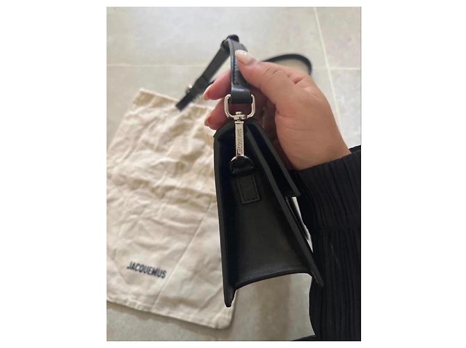 Jacquemus Borsa Le Grand Bambino in pelle nera - vista 2