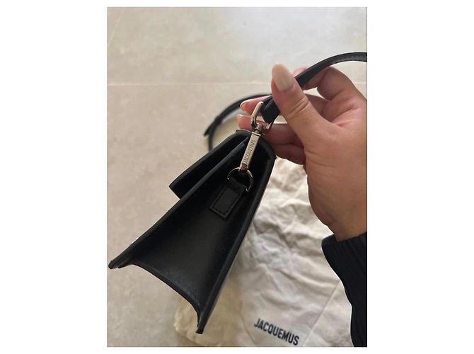 Jacquemus Borsa Le Grand Bambino in pelle nera - vista 3