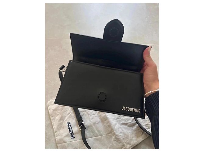 Jacquemus Borsa Le Grand Bambino in pelle nera - vista 6