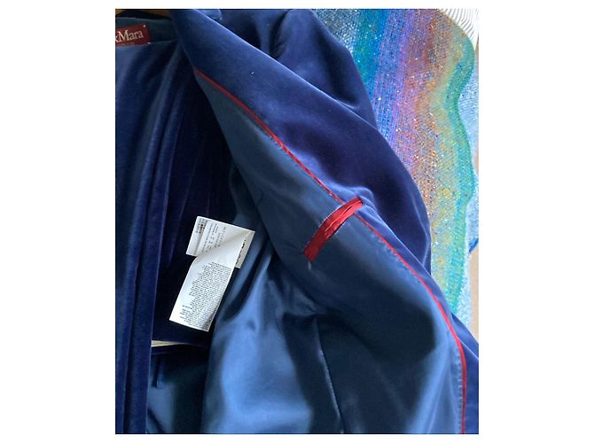 Max Mara Studio Completo in velluto blu navy - vista 2
