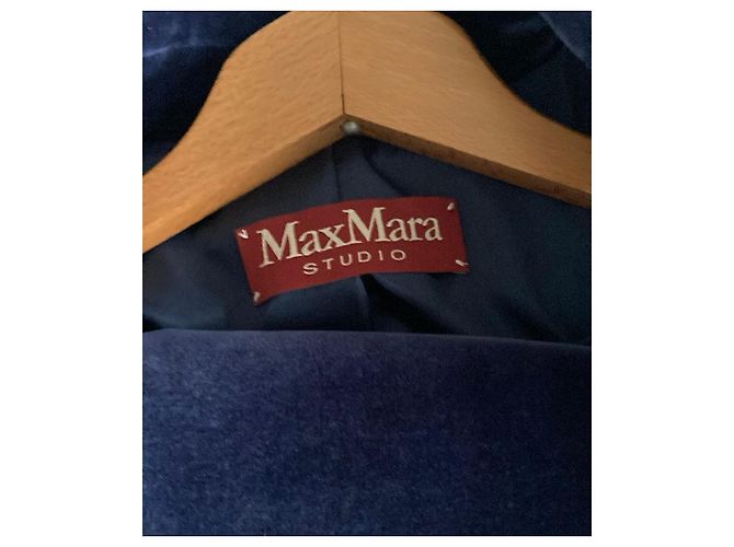 Max Mara Studio Completo in velluto blu navy - vista 3