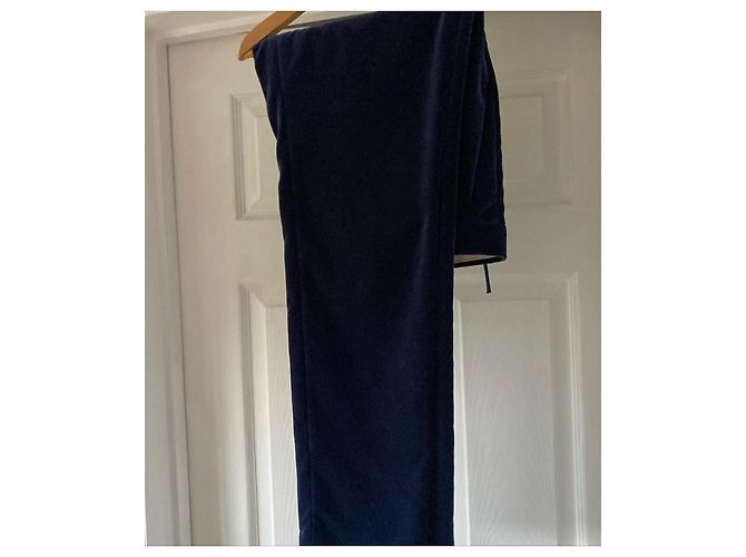 Max Mara Studio Completo in velluto blu navy - vista 4
