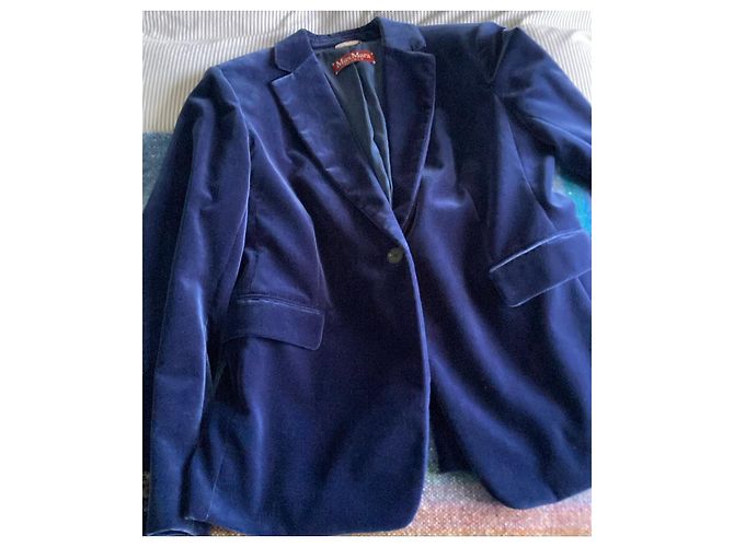 Max Mara Studio Completo in velluto blu navy - vista 5